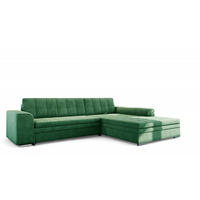 ECKSOFA Lusaka Mit Schlaffunktion - Grün, Holzwerkstoff/Textil (198/292cm) - Fun Möbel