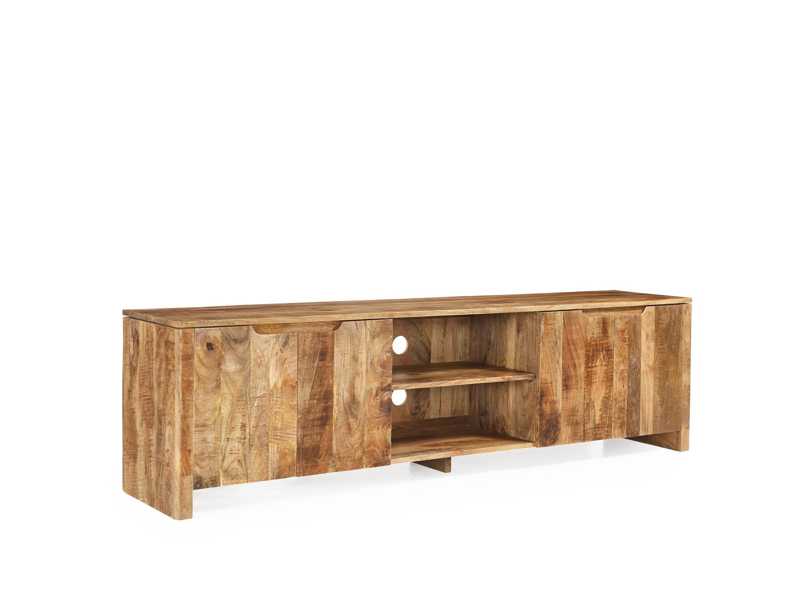 TV Board Sophie Mangoholz 200 cm / 40 cm Natur - Naturfarben, Holz (200/55/40cm) - Villa Möbel