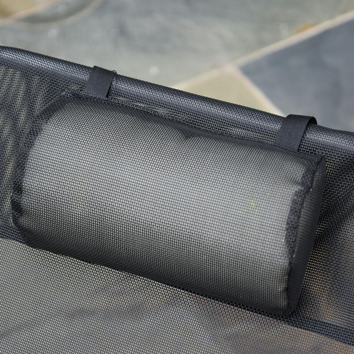 SONNENLIEGE aus Stahlrohr 182x56x24,5 cm in Schwarz mit verstellbarer Rückenlehne - Schwarz, Metall (56/24.5/182cm) - Modfu