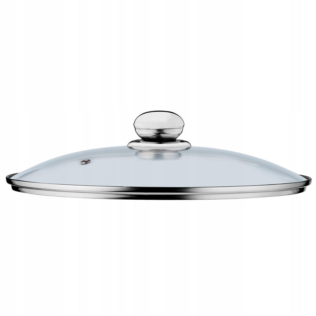 DECKEL mit Metallgriff, 28 cm - Transparent, Glas (28cm) - KADAX