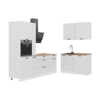 KUHINJA Fame-Line, Bijela Seoska/Bijela, 220 x 120 cm, RP Hrast - bijela, drvni materijal (220/206.8/60cm) - Vicco