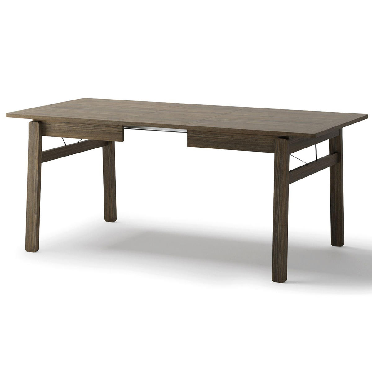 JEDÁLENSKÝ STÔL Plot rozkladací tmavý dekor duba, 149 x 269 x 85 cm - tmavohnedá, drevo/kompozitné drevo (85/149/77cm) - Selsey