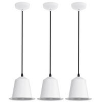 LED HÄNGELEUCHTE Ginosa Stahl Weiß 3er Set - Weiß, Metall (17.5/17.5/110cm)