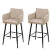 BARHOCKER Beige 2er-Set - Beige, Textil (54/105/53cm) - MCW
