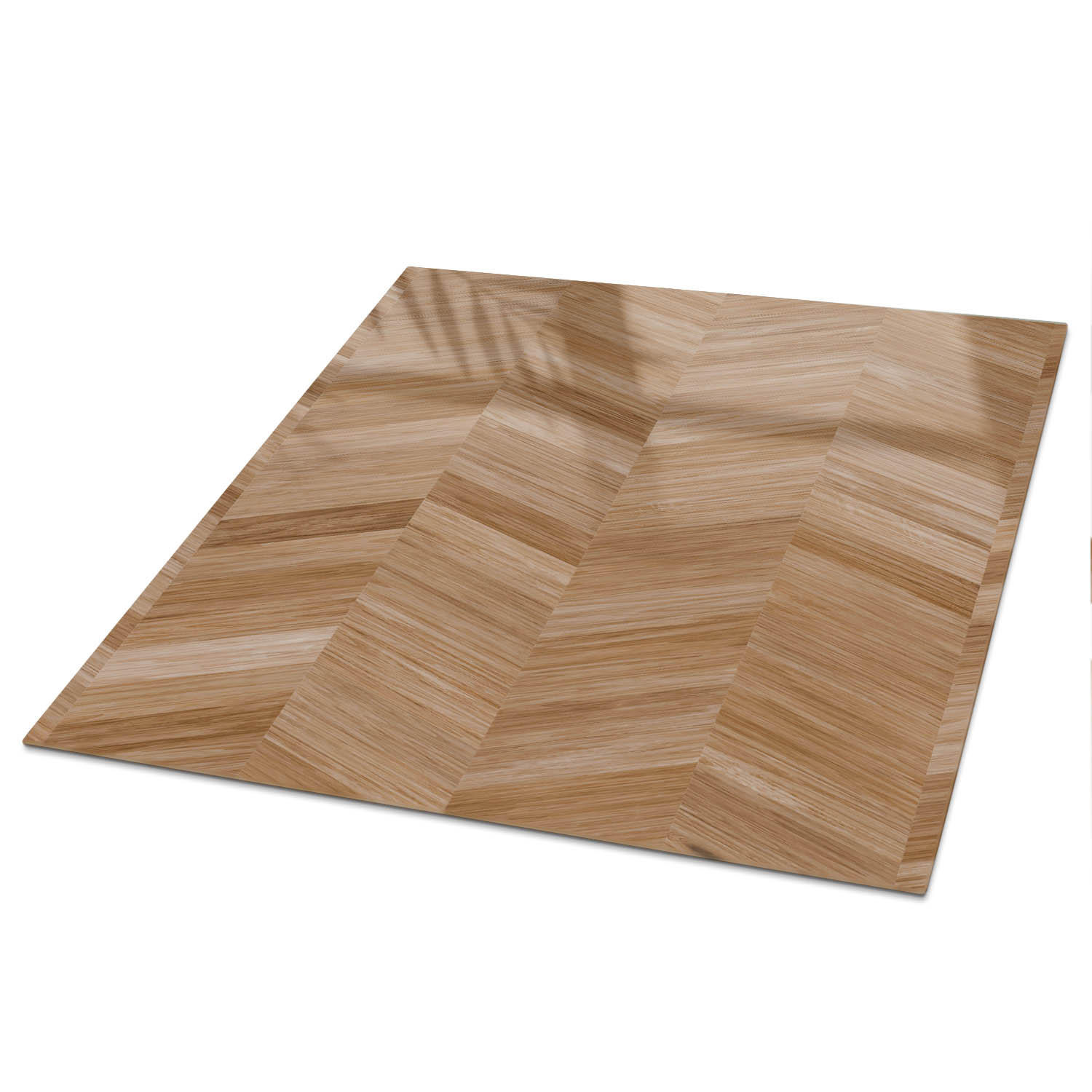 TISCHPLATTE 50x50 cm – Holz-Fischgrätmuster - Violett, Glas (50/50/0.4cm) - Wallfluent