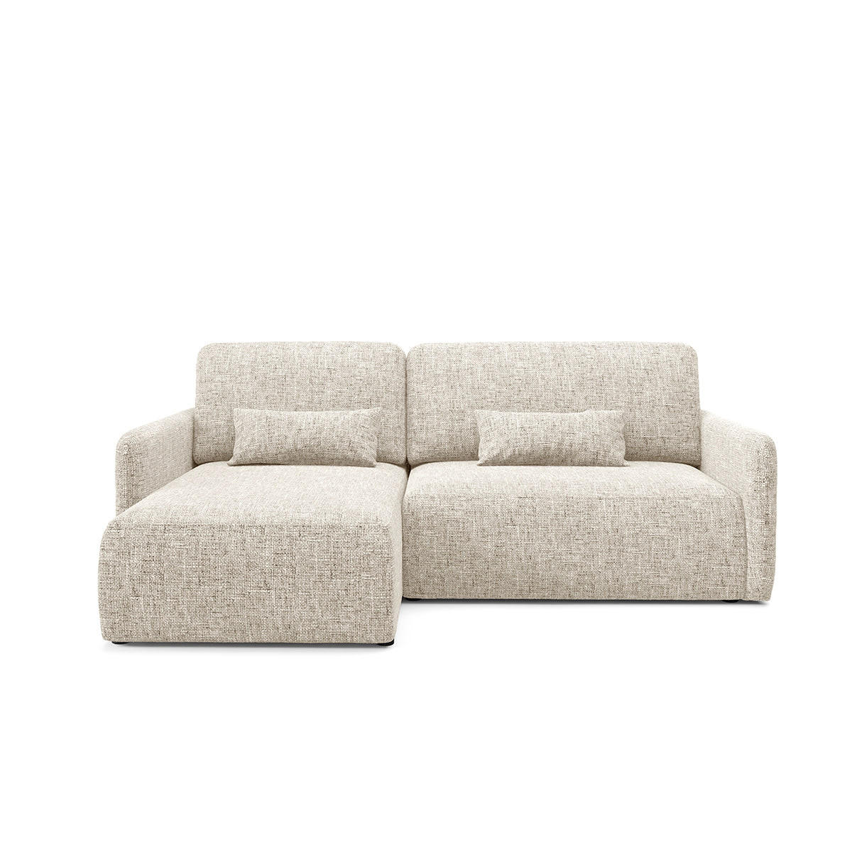 ECKSOFA Lazare 3 Sitzplätze Hellgrau - Grau, Holz (217/148cm) - Petits-meubles