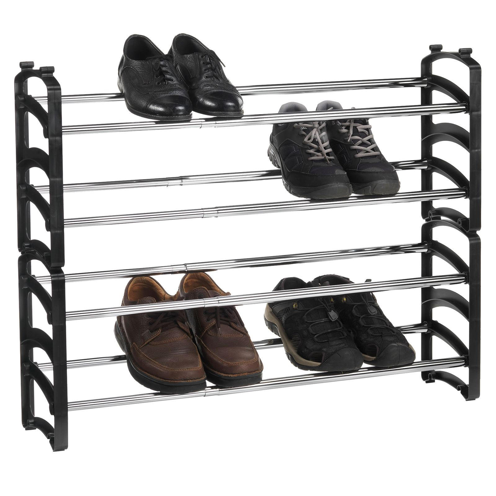 Idimex Schuhregal Schwarz 103x64x18 cm