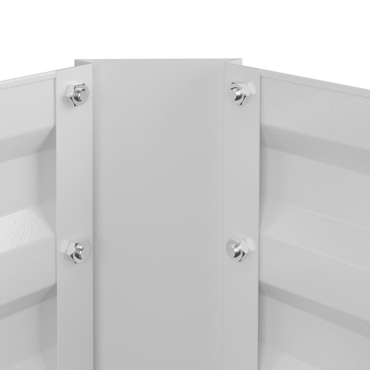 HOCHBEET - Weiß, Metall (120/30/90cm) - Relaxdays