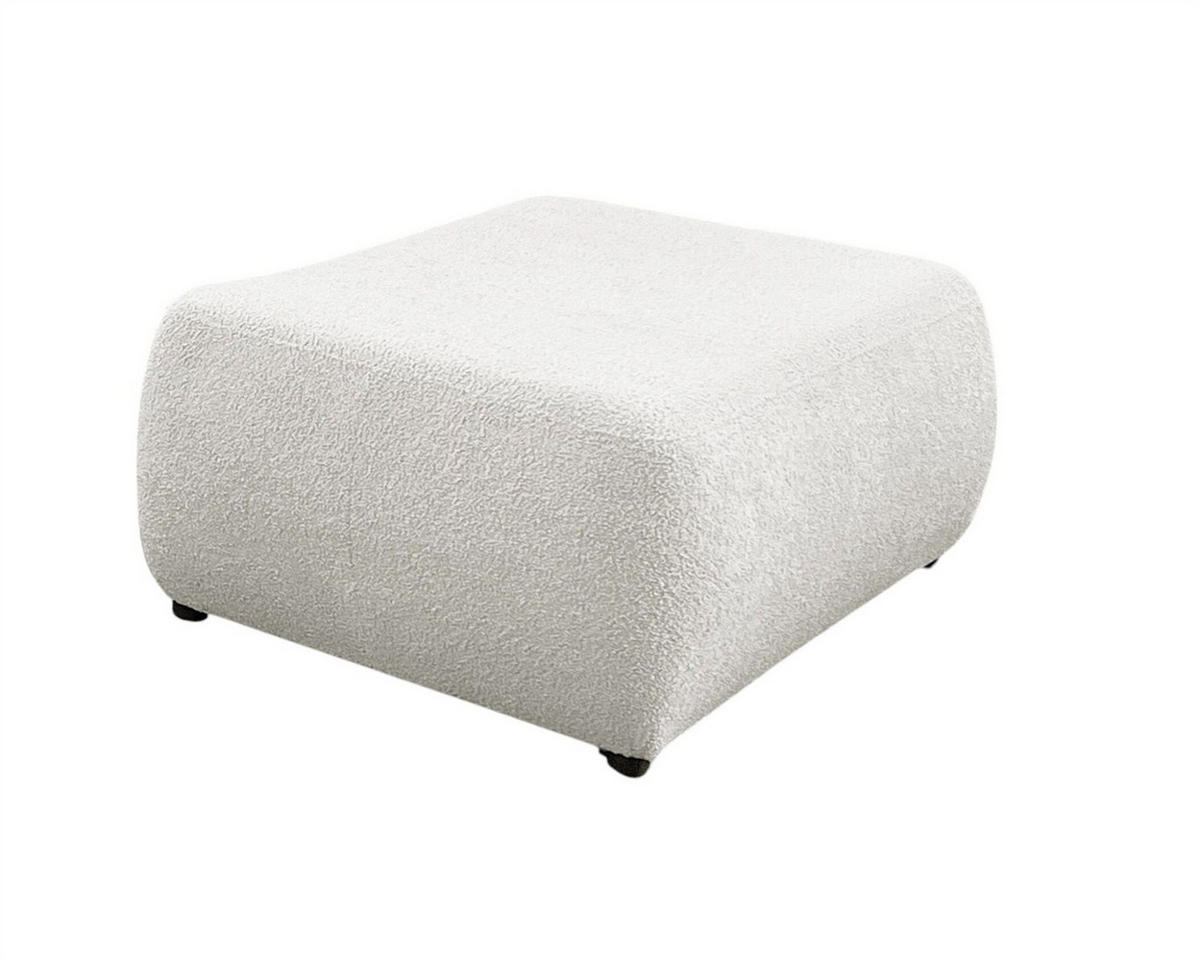 SCHLAFSOFA Anike Inkl. Polsterhocker - Creme, Holzwerkstoff/Textil (240/78/110cm) - Fun Möbel