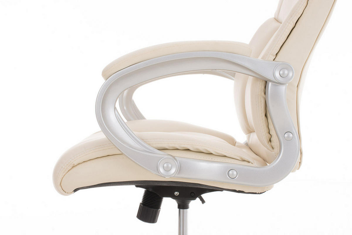 BÜROSTUHL Apodo Two, Kunstleder Creme - Creme, Textil/Metall (66/122/70cm) - TPFLiving