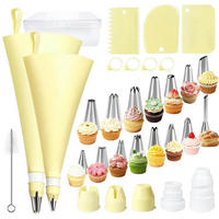 SPRITZBEUTEL Set 30-teilig mit Edelstahl-Tüllen - Gelb, Kunststoff (17/3.4/39.5cm)