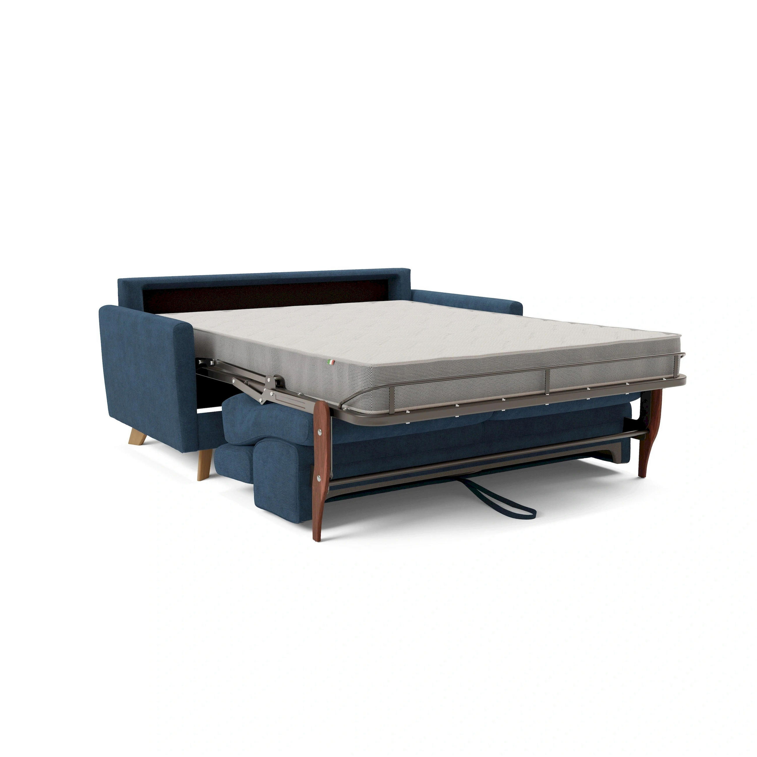Thumbnail - Divani.store Schlafsofa, Blau, Metall, 200x92x97 cm, Wohnzimmer, Sofas & Couches, Schlafsofas