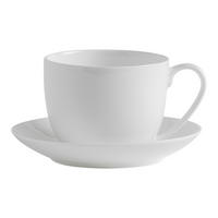 TASSE MIT UNTERTASSE Bianco - Weiß, Keramik (0.27L) - home&you
