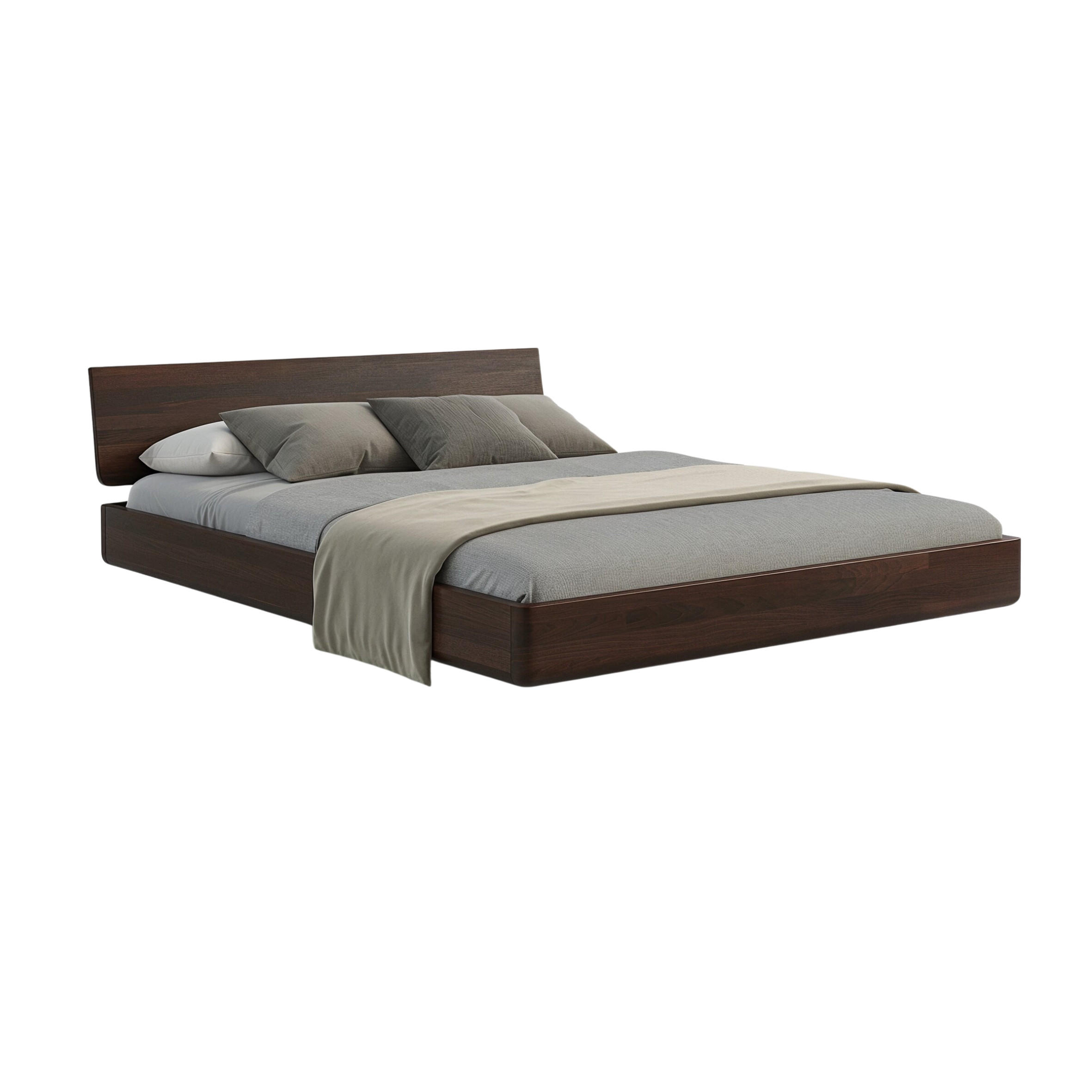 MASSIVHOLZBETT Lena, 160/200, Buche - lackiert, Palisanderfarbe - Wengefarben, Holz/Buchenholz (160/200cm) - Visby