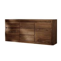 SIDEBOARD Sheesham 185x40x80 rot-braun gebeizt TORONTO #102 - Dunkelbraun, Holz (185/80/40cm) - Massivmoebel24