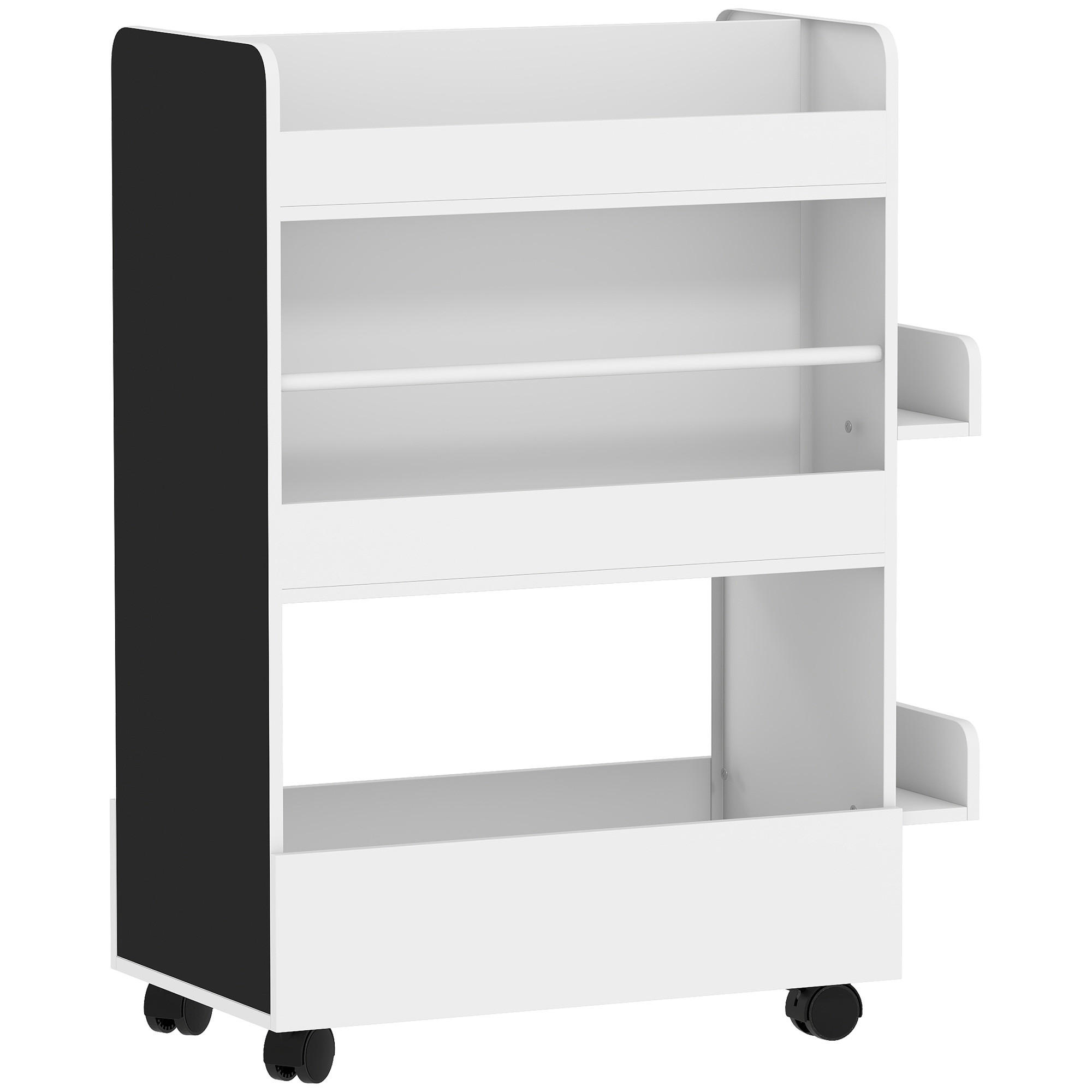 KINDER-BÜCHERREGAL MDF Weiß - Weiß, Holzwerkstoff (32.5/86.5/66.5cm) - AIYAPLAY
