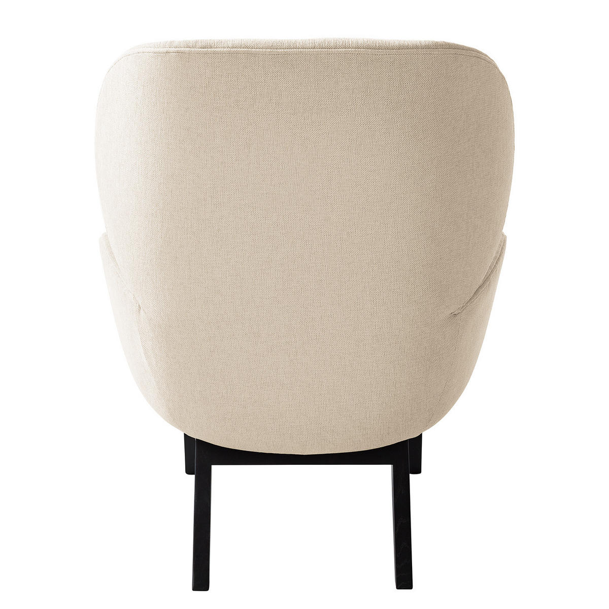 SESSEL - Beige/Schwarz, Eichenholz/Textil (82/102/90cm) - home24