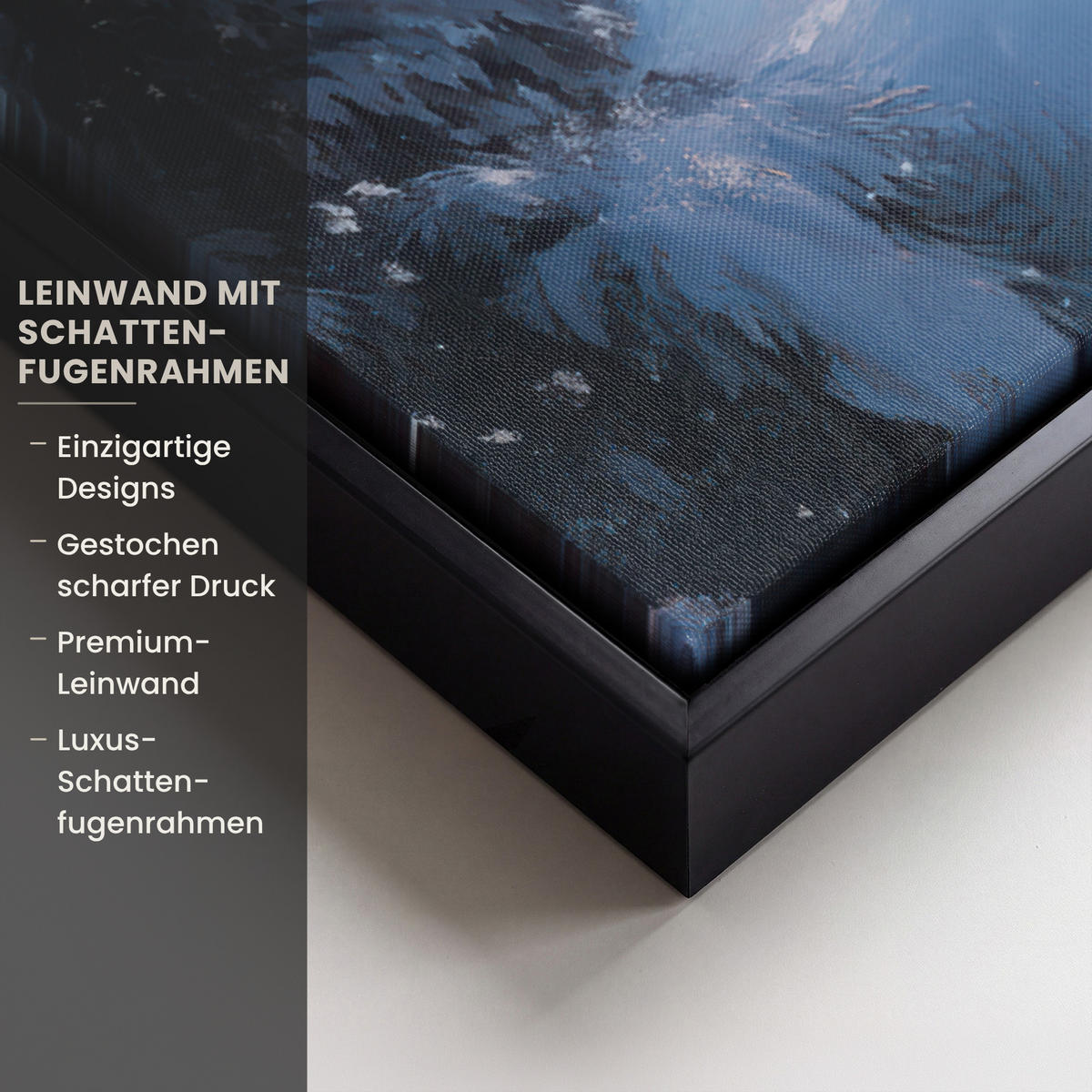 LEINWAND Bilder mit Rahmen - Weihnachtszug - Schnee - Winter - Weihnachten - 40x60 - Dunkelrot, Textil (40/60cm) - MuchoWow