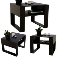 COUCHTISCH Holzwerkstoff rechteckig stabil Schwarz 45/53,6/65cm - Schwarz, Holzwerkstoff (53.6/65/45cm) - CraftPAK