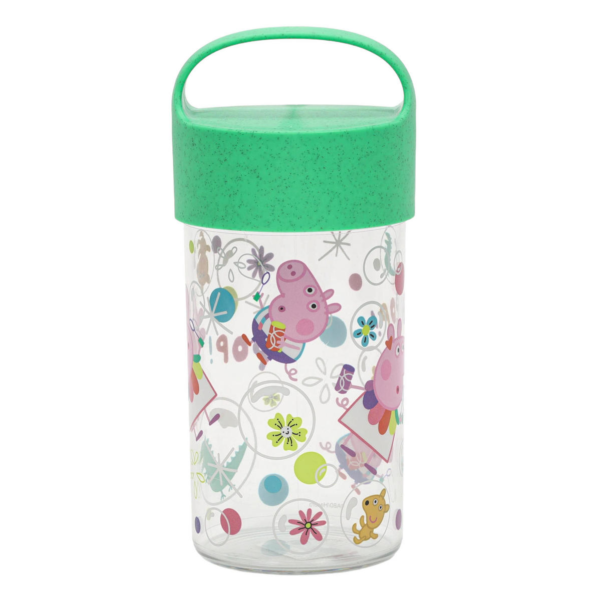 SNACK-/TRINKBEHÄLTER Buddy Peppa Pig 500 ml - Grün, Kunststoff (8.1/17.7/8.1cm)