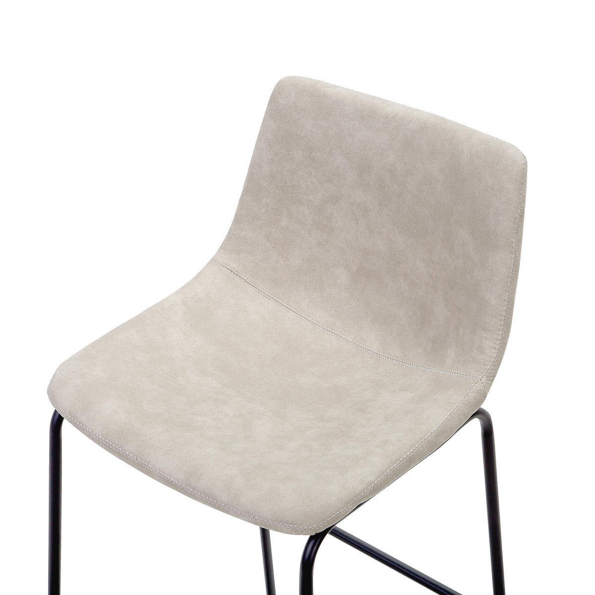 BARSTUHL 2er-Set Polsterbezug Beige Franks - Beige, Textil/Metall (46/99/46cm) - Beliani