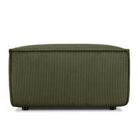 SITZPOUF NAPI gefederte Sitzfläche, grün - Schwarz/Olivgrün, Textil (83/45/83cm) - KONSIMO®