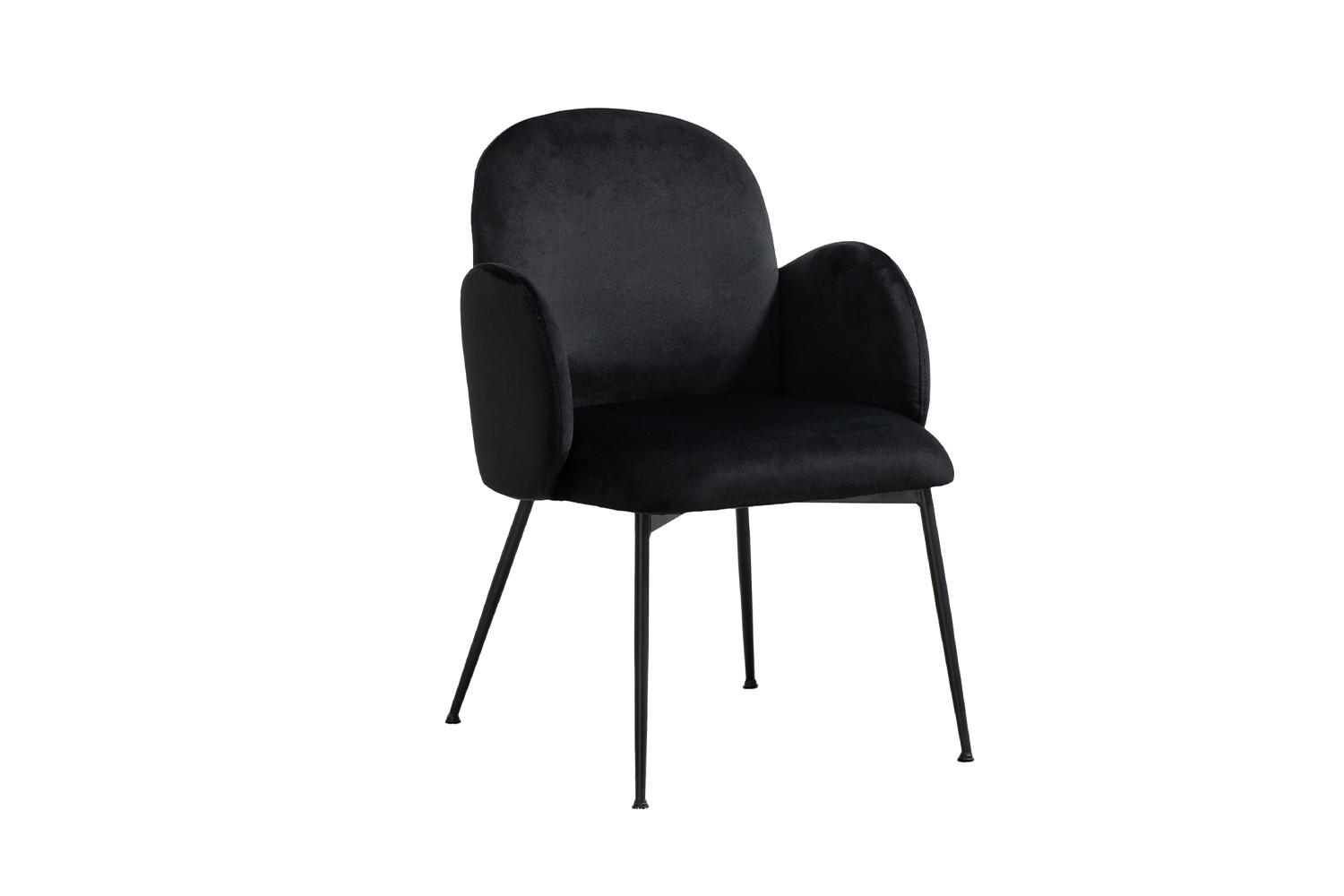 ESSZIMMERSTUHL DEON Schwarz Velvet - Schwarz, Textil (59/84/62cm) - KAWOLA