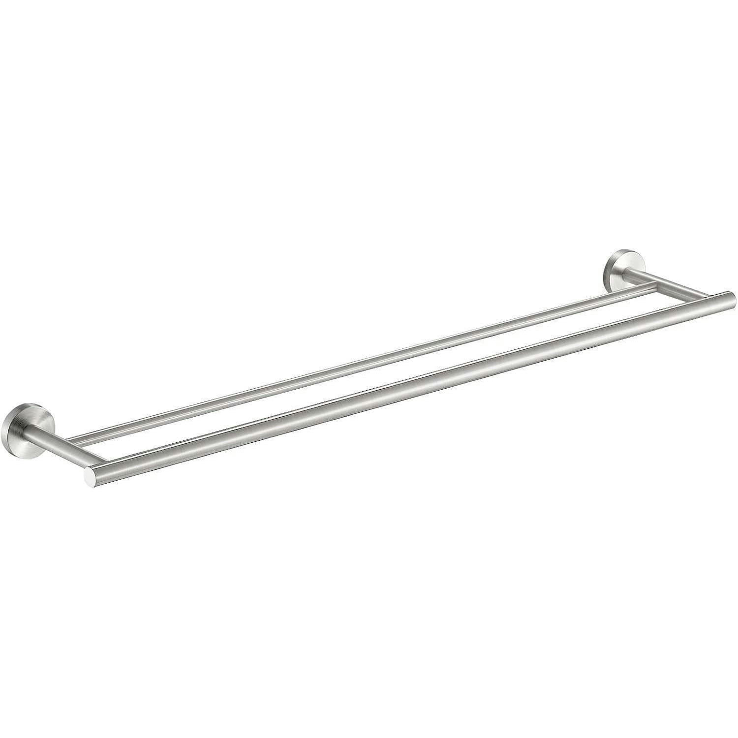 HANDTUCHHALTER Doppel 76 cm Edelstahl gebürstet - Silberfarben, Metall (15.2/81.3/5.1cm)