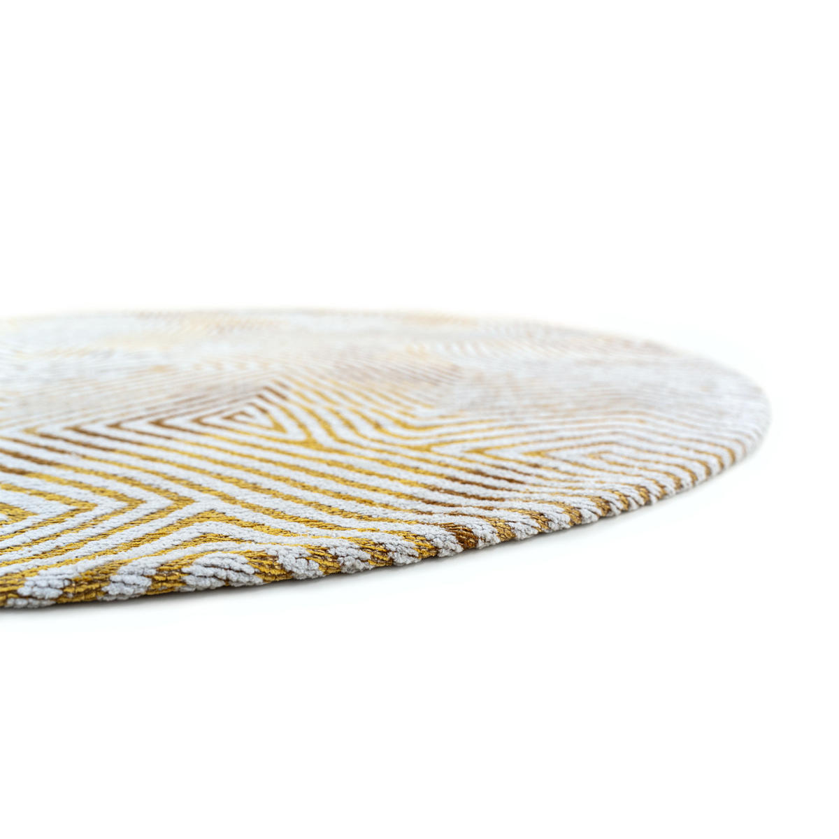 TEPPICH Yellow Hippy Coral 240/240 cm - Gelb, Textil (240/240cm) - Louis De Poortere