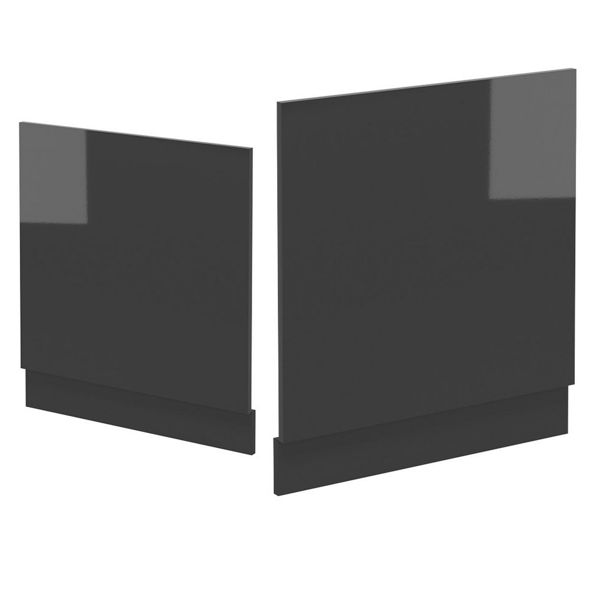 GESCHIRRSPÜLBLENDE R-Line Anthrazit Hochglanz 60 cm , AP Anthrazit - Schwarz Hochglanz/Anthrazit, Holzwerkstoff (60/57.2/1.6cm) - Vicco