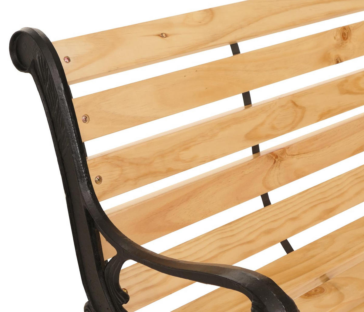 GARTENBANK Schwarz, Beige - Beige/Schwarz, Holz (164/78/35cm) - MCW