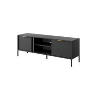 TV-LOWBOARD LARS Schwarz 153x40x53 cm - Schwarz, Holzwerkstoff (153/53/40cm) - FURNLUX
