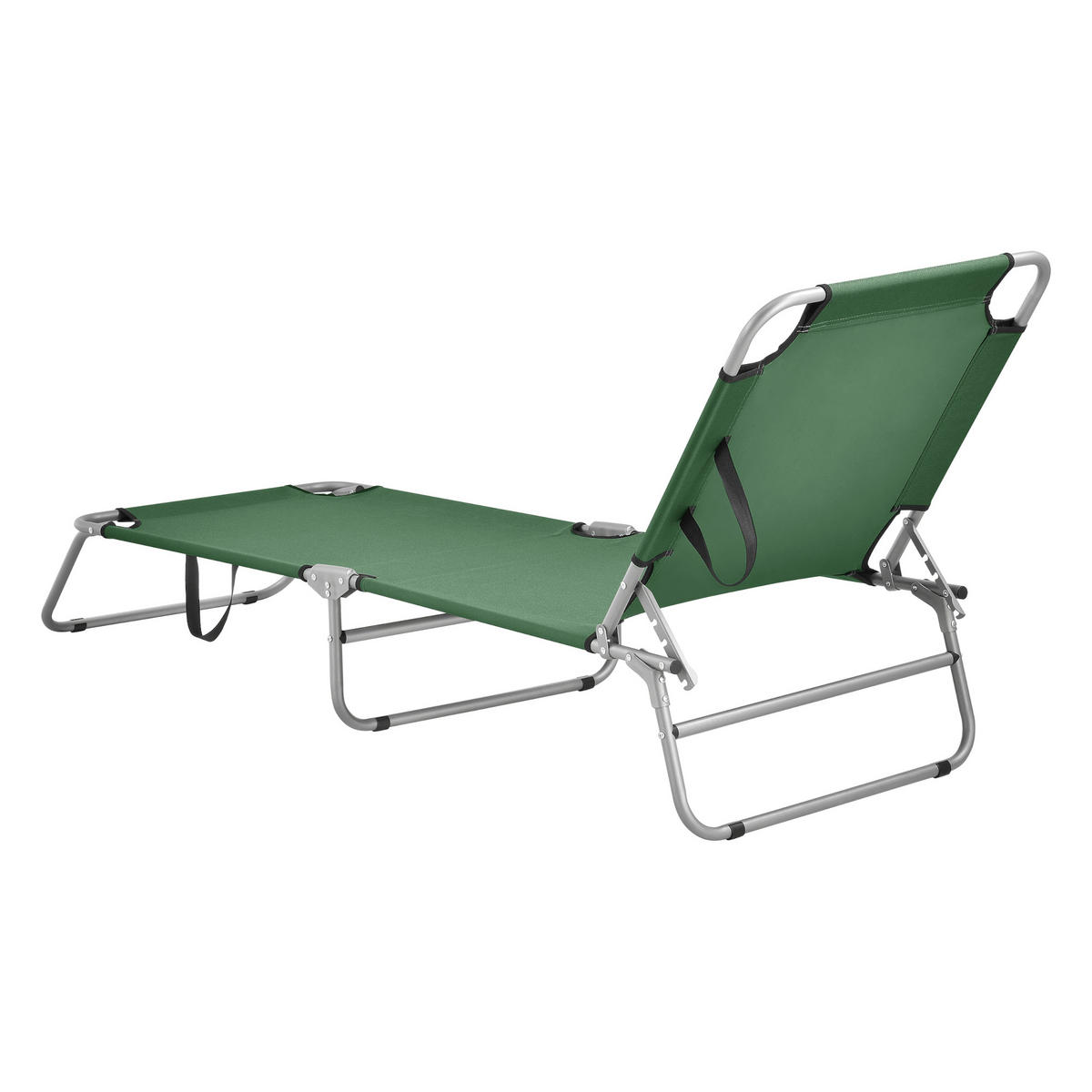 SONNENLIEGE Carcao - Dunkelgrün, Textil/Metall (186/24/55cm) - casa.pro