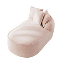 RÉCAMIERE rechte Chaiselongue mit Kissen, DE-42643, Pink - Pink, Textil (164/67/92cm) - ComfortXL