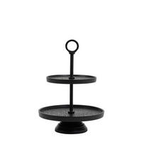 ETAGERE Lutek Schwarz 24/24/37 cm - Schwarz, Metall (24/37cm) - Light & Living