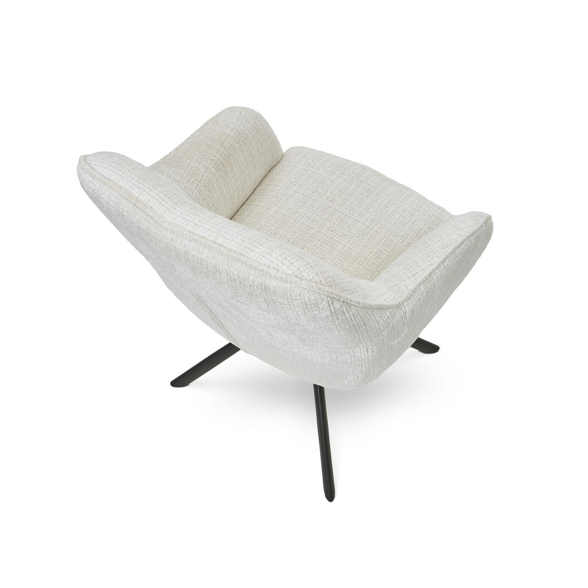 ESSZIMMERSTUHL 2er Set Sitzfläche 180° drehbar, Mikrofaser Weiß - Weiß, Textil/Metall (62/89/67cm) - Elementi