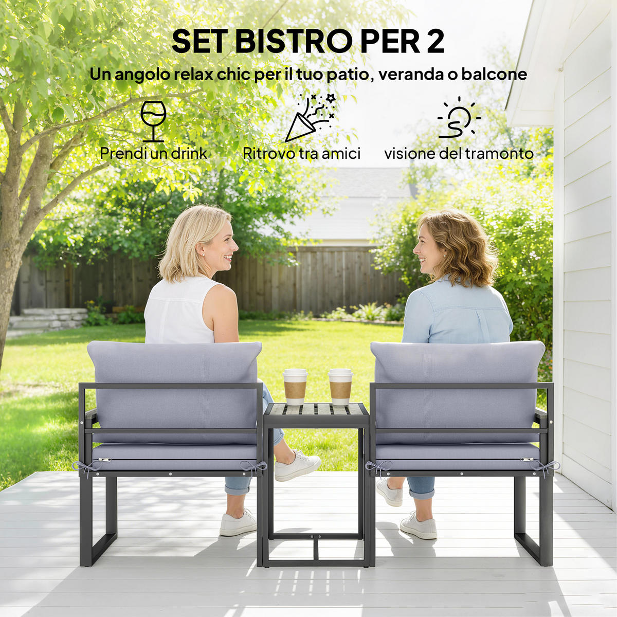 GARTEN-BEISTELLTISCHSET Grau 3 Stück - Grau, Naturmaterialien (64/63/63cm) - GiPP