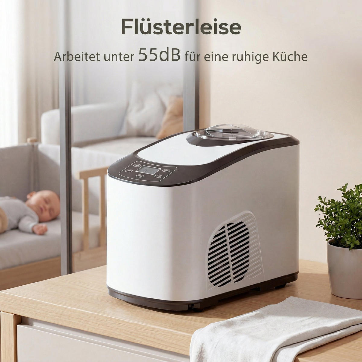 EISMASCHINE ABS Edelstahl Weiß - Weiß, Kunststoff/Metall (22.5/33/37cm) - HOMCOM