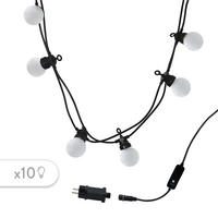 GUINGUETTE-GIRLANDE PARTY weiß - Weiß, Kunststoff (570cm) - Lumisky