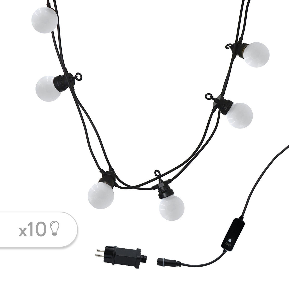 GUINGUETTE-GIRLANDE PARTY weiß - Weiß, Kunststoff (570cm) - Lumisky