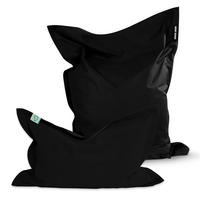 SITZSACK XXL 2er Set "Square" + "BeBi" - Schwarz, Textil (140/25/180cm) - Green Bean