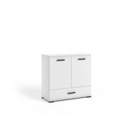 KOMMODE ALBANO 90/83/40cm mit 1 Schubladen 2 Türen Weiß - Weiß, Holzwerkstoff (90/83/40cm) - MASSENO