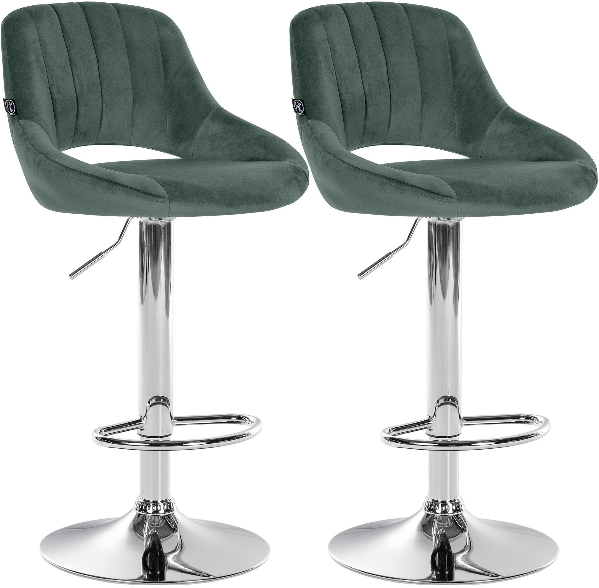 BARHOCKER Milet 2er Set 85x47x48 cm grün - Grün, Textil (47/85/48cm) - furnicato
