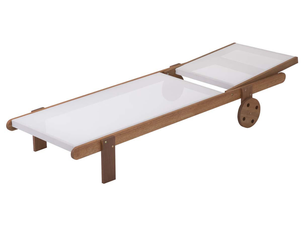 SONNENLIEGE Saïgon 4er-Set Ecru - Ecru, Holz/Textil (193/80/71cm) - Habitat Garten