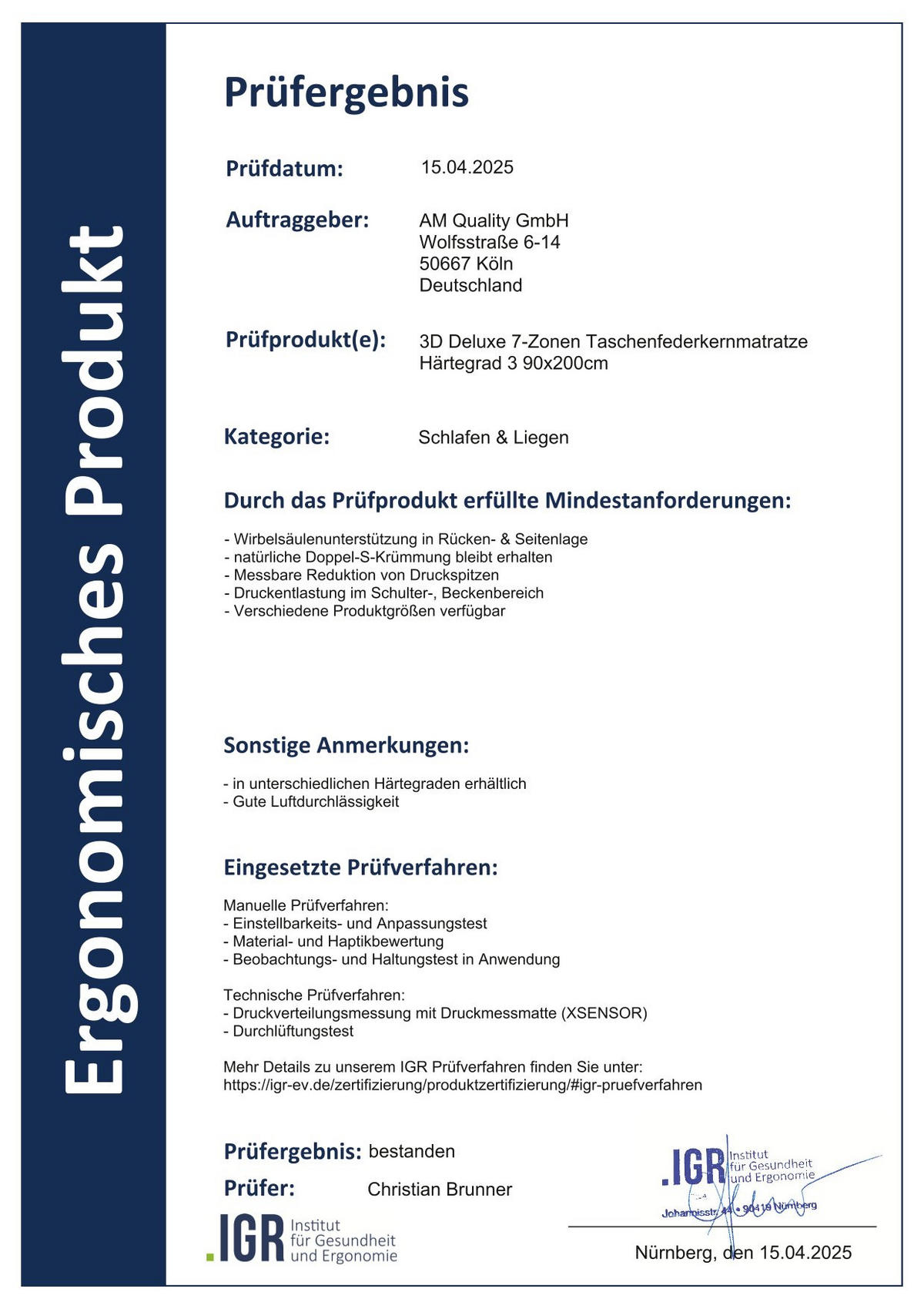 TASCHENFEDERKERNMATRATZE 3D Deluxe 140/200 cm H3 - 24cm Höhe & Tencel Bezug - Weiß, Textil (140/200cm) - AM Qualitätsmatratzen