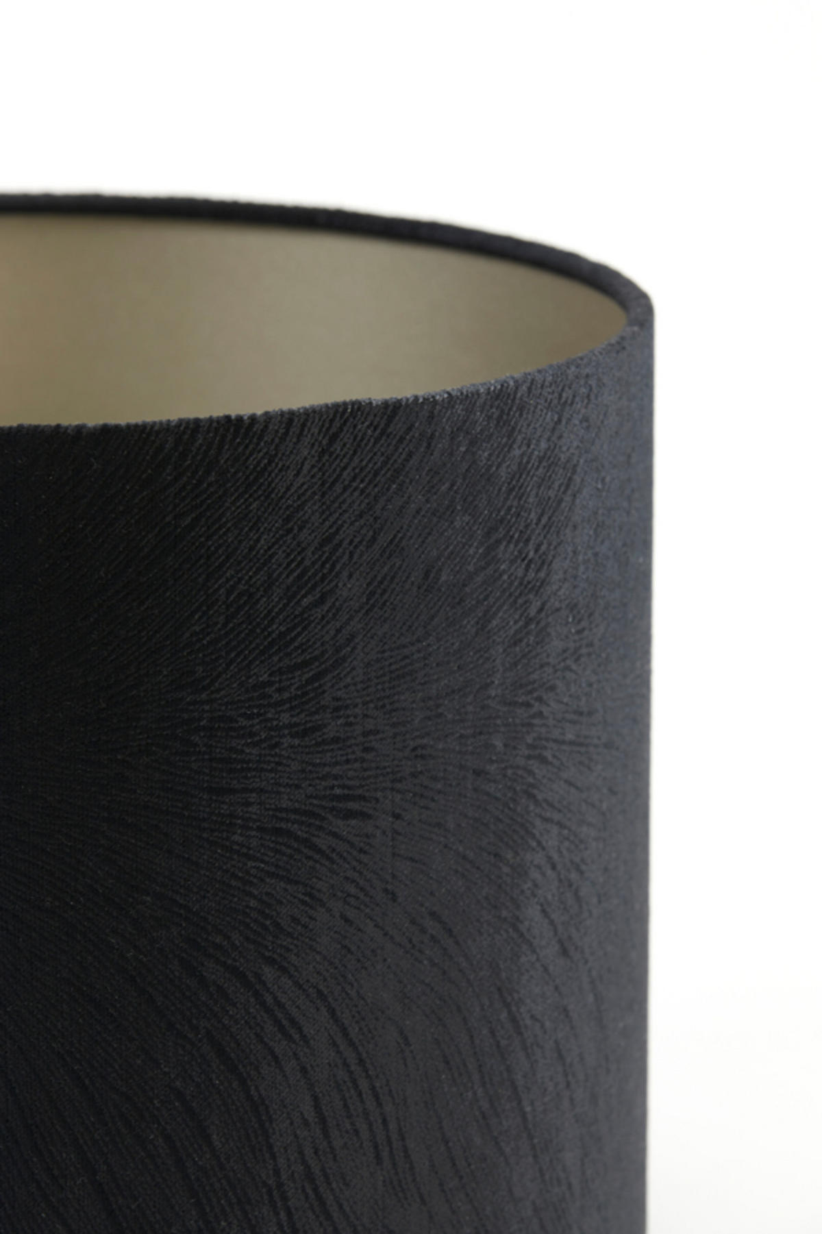 LAMPENSCHIRM Lubis Schwarz Ø20/15 cm - Schwarz, Textil (20/20/15cm) - Light & Living