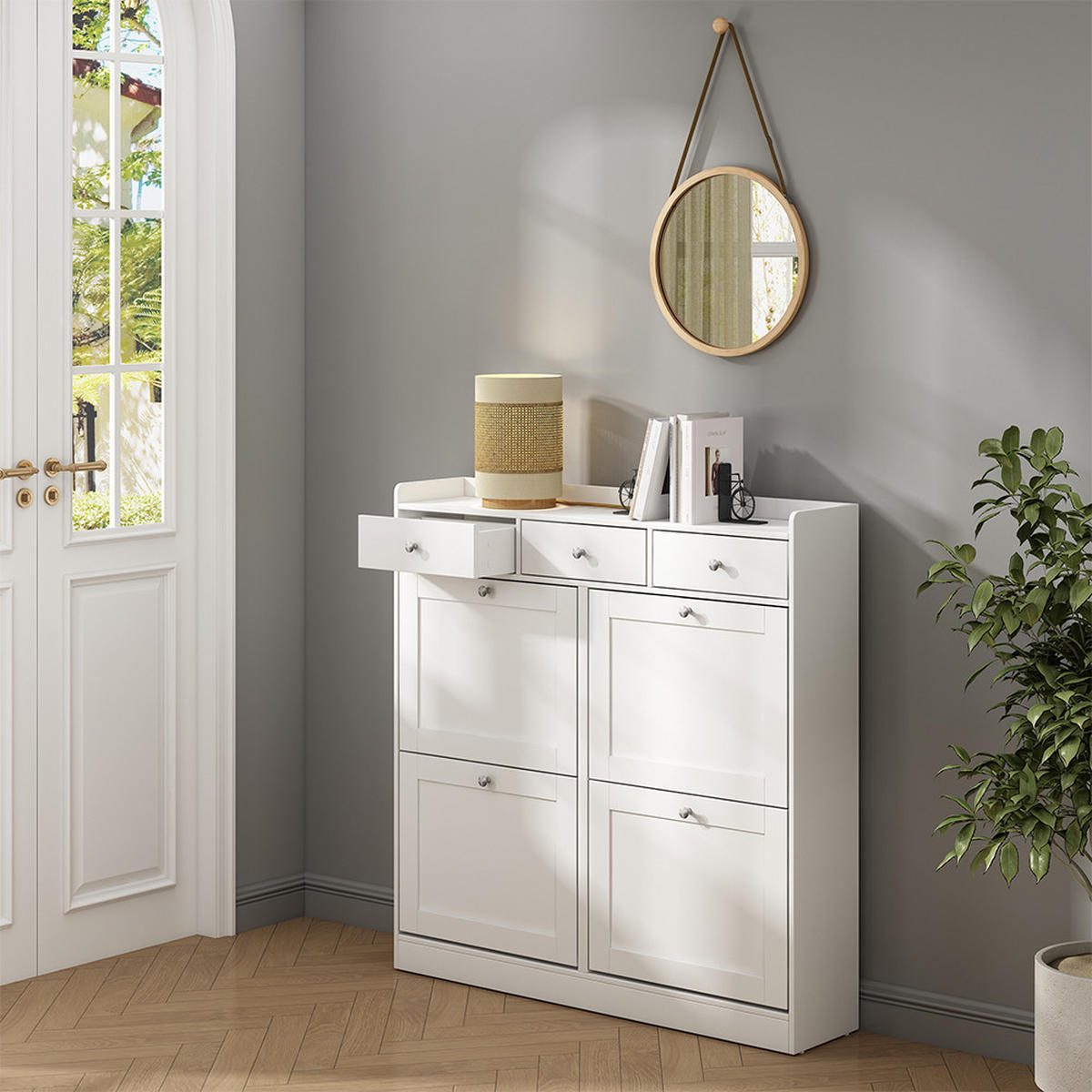 BOTNÍK NA BOTY Vitto Bílá - bílá, kompozitní dřevo (100/99.5/22cm) - Vicco