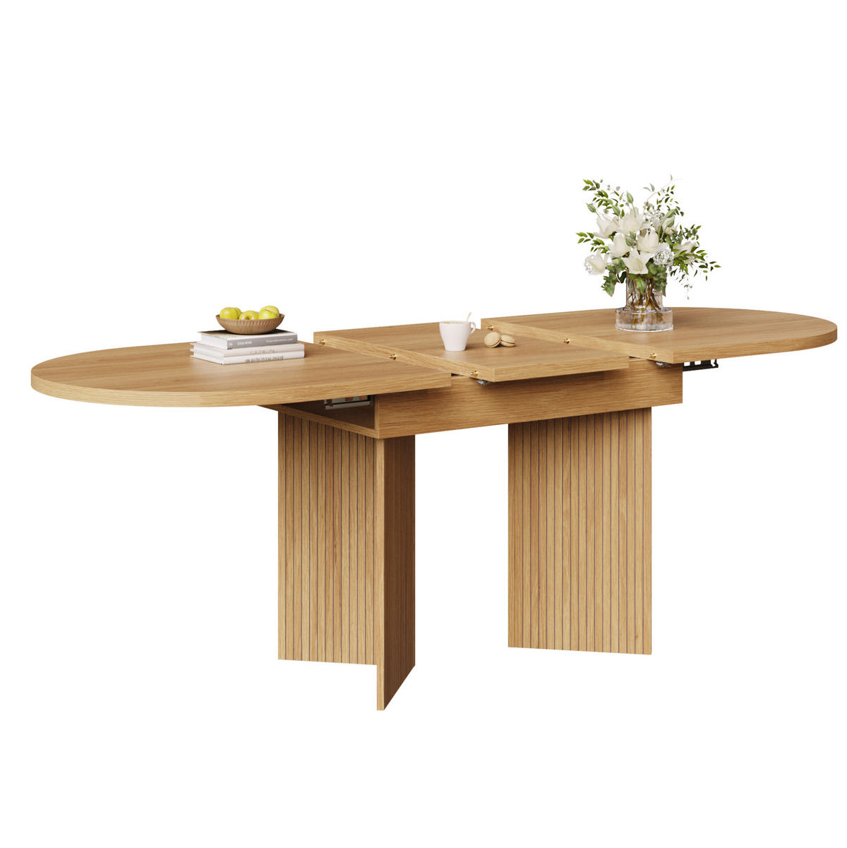 ESSTISCH 120/80/75 cm natur aus MDF ausziehbar - Hellbraun, Holzwerkstoff (120/80/75cm) - OKWISH