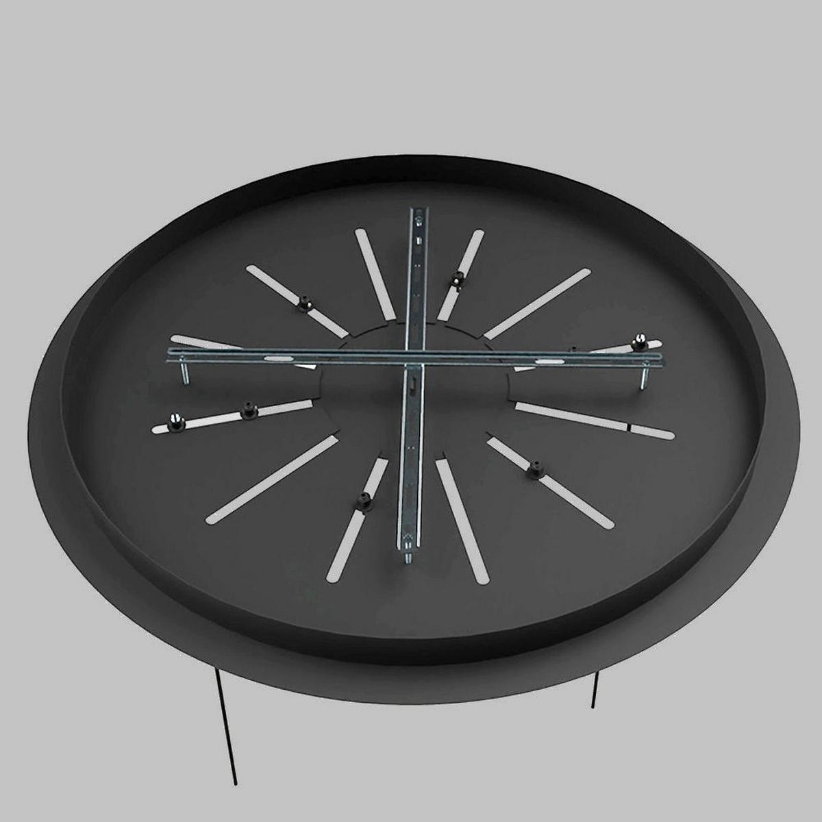 HÄNGELEUCHTE Santa Air 5-flammig Schwarz - Weiß, Metall (11/11/3.2cm) - s.luce