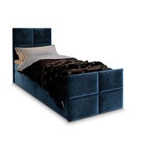 BOXBETT ARIEL 100 100x200 cm mit Matratze und Topper - Blau - Blau, Holz (100/200cm) - MASSENO